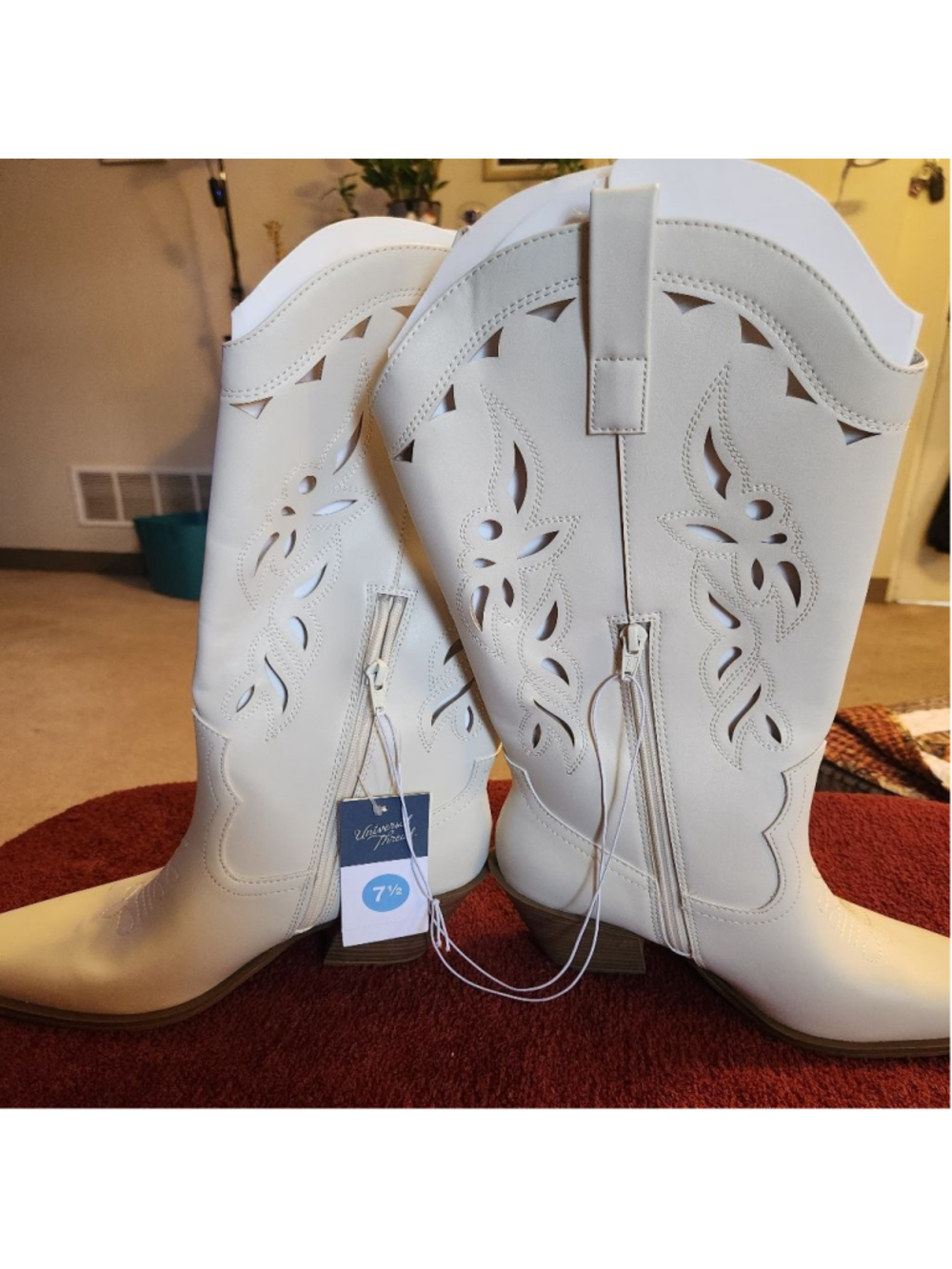 Tiana Western Boots with Memory Foam Insole - Universal Thread Cream 7.5 - Picture 9 of 11
